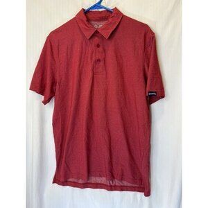 Authentic Official ZAXBY'S Work Uniform Red Golf Polo's Men M Excellent Used Con
